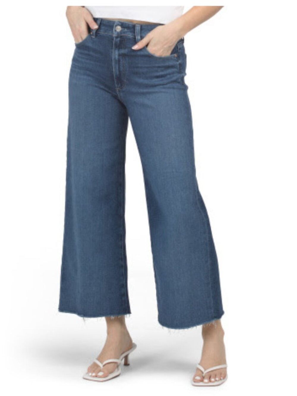 PAIGE Anissa Raw Hem Jeans in A Capella Rinse Size 28 NWT